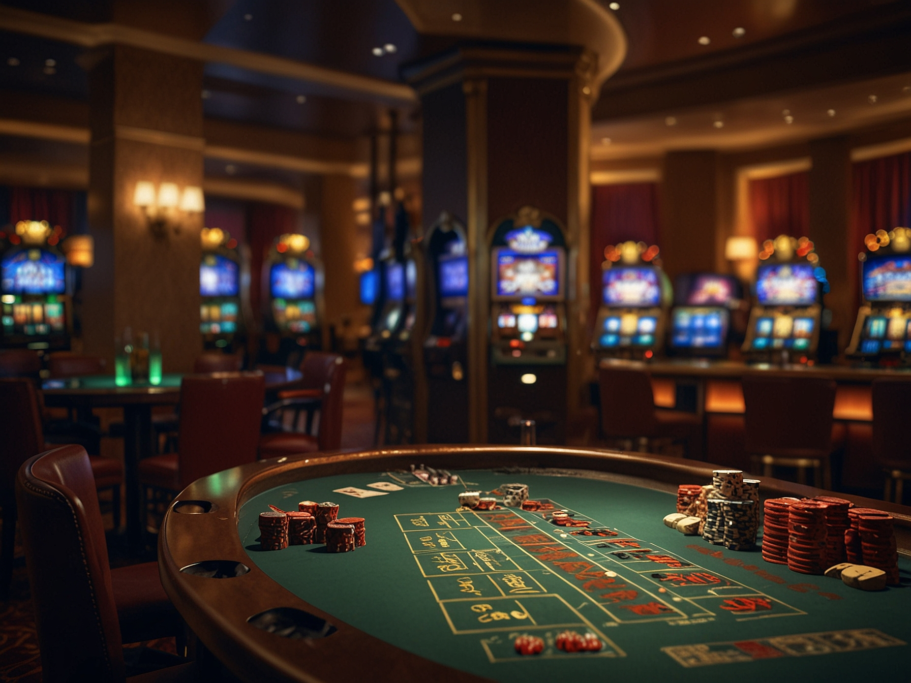 Selection of slot and table games